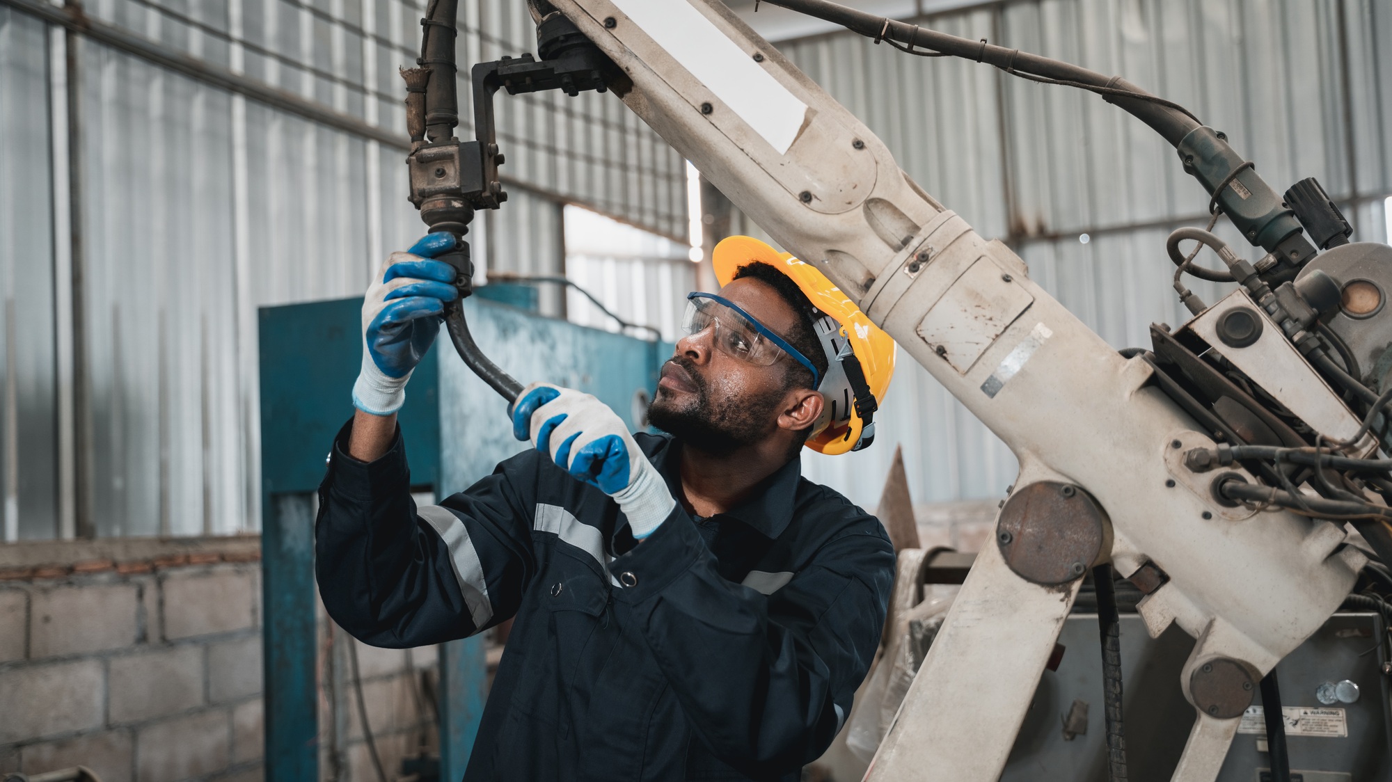 Industrial automation engineer working